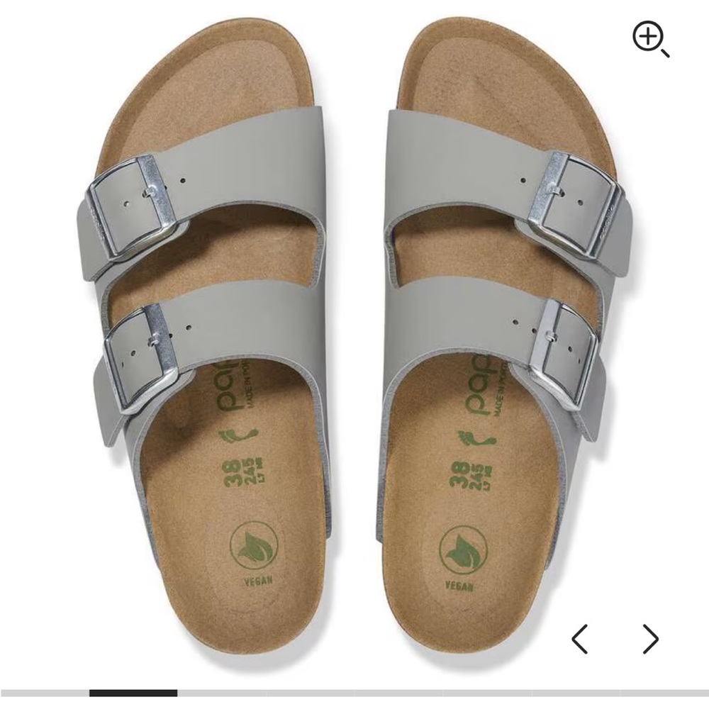 • Birkenstock • Arizona Flex Platform Sandals Birko-Flor Stone Coin EU 39 - Picture 9 of 10